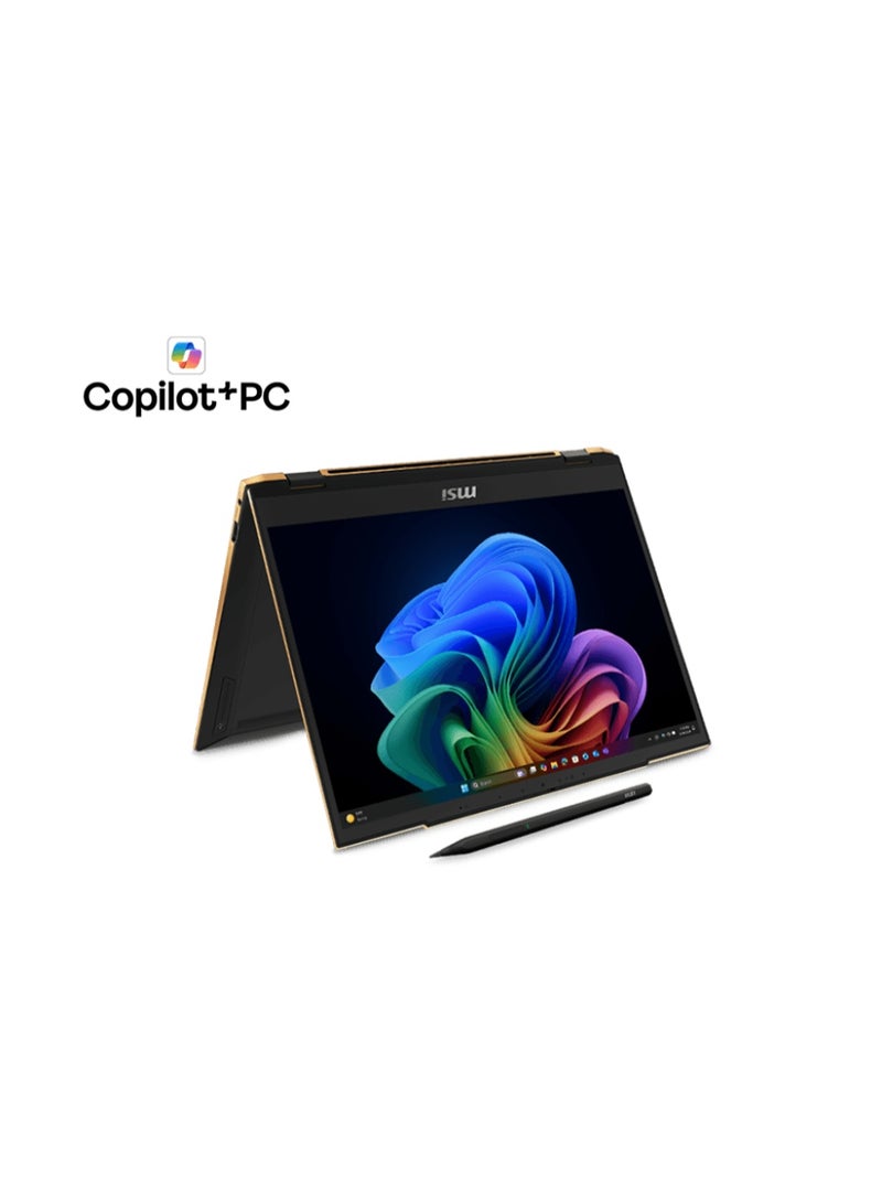 إم اس أي LAPTOP MSI ( 9S7-159531-051 )Summit 16 AI Evo A2HMTG  CPU Ultra 7 255H RAM LP DDR5 16GB SSD 1TB NVMe PCIe Gen4x4 SSD Intel Arc Graphics 16 QHD ( 2560×1600 )165 hz Touchscreen IPS Level panel Support MSI Pen 2 Single backlight Keyboard White Windows 11 english_arabic - Image 1